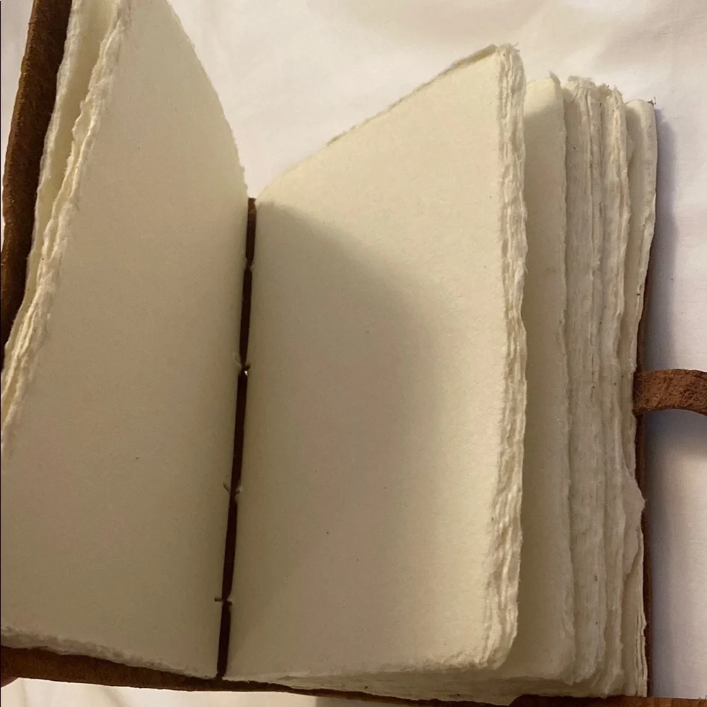 Floral Embossed Leather Notebook - Picture 4 of 8